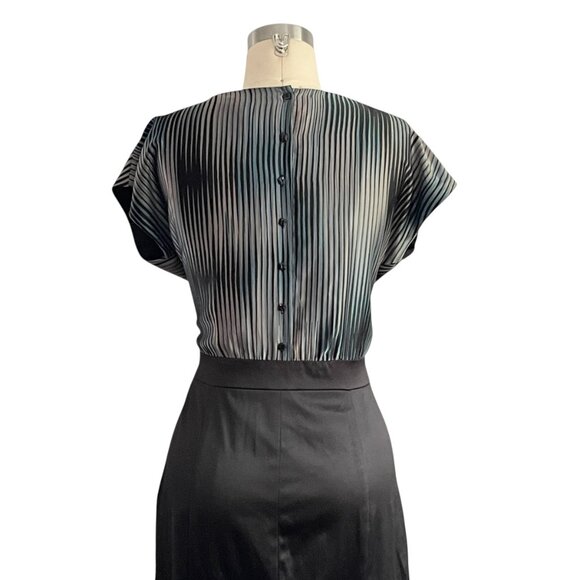 BCBG Silky Pleated Ruffle Hem Satin Dress - Size 10 - NWT - Picture 7 of 8